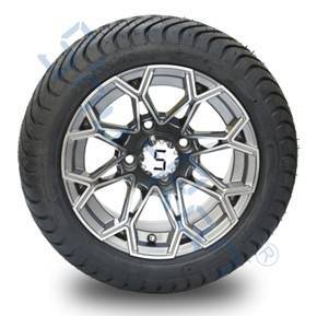 215/35-12" Machined/Gunmetal Tyre and Wheel Combo - Image 2
