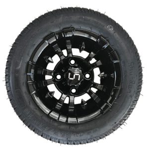 205/50-10" Gloss Black Tyre and Wheel Combo